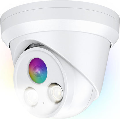 "8MP Color Night Vision Outdoor Security Camera with Motion Detection and Built-in Mic"