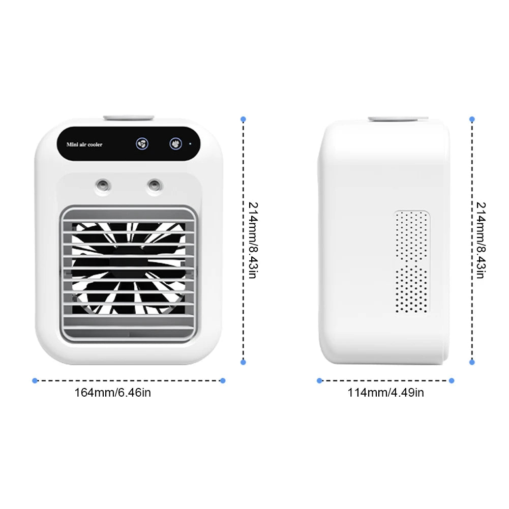 "Portable Mini Air Conditioner with Humidifier and Mist Cooler - Stay Cool Anywhere!"