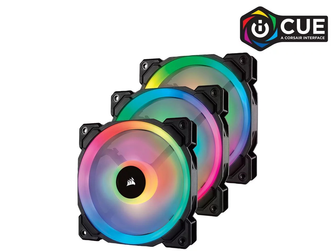 "RGB Dual Light Loop Fan Pack with Lighting Node Pro - 3 Fan Pack"