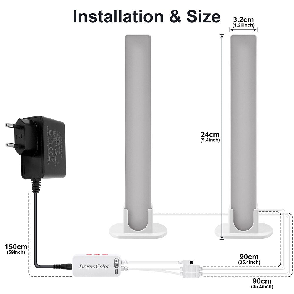 "Ultimate Smart RGB Light Bars: Transform Your Space with WIFI Control, Ambient Lighting, and Party Mode!"