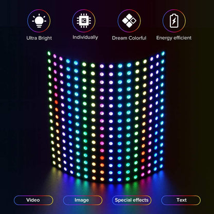 "16x16 RGB LED Matrix Display - Full Color, Flexible, Addressable"