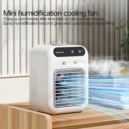 "Portable Mini Air Conditioner with Humidifier and Mist Cooler - Stay Cool Anywhere!"