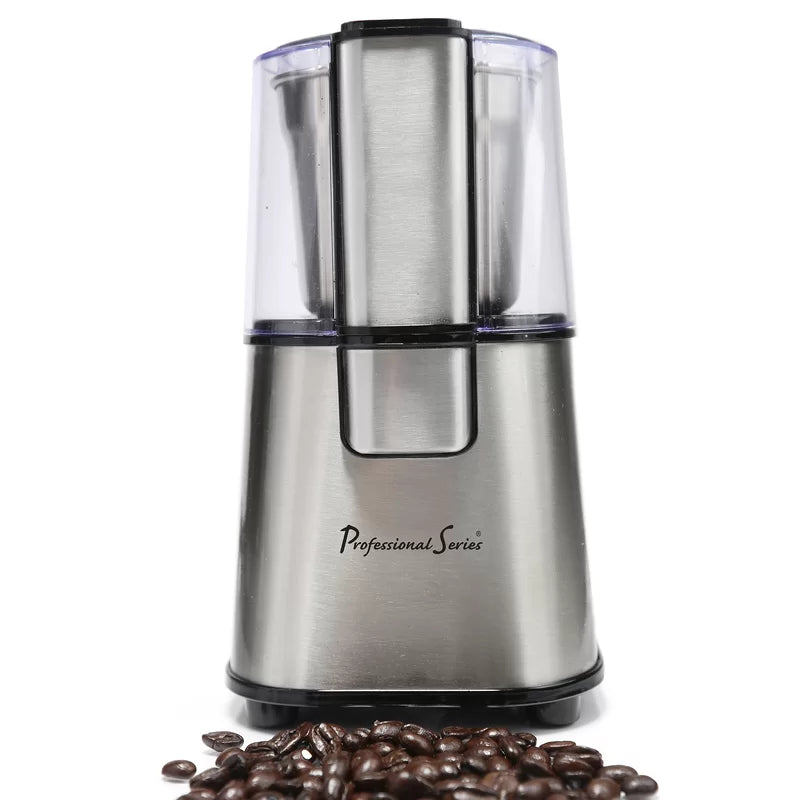 "Powerful Electric Coffee Grinder with Precision Blades"