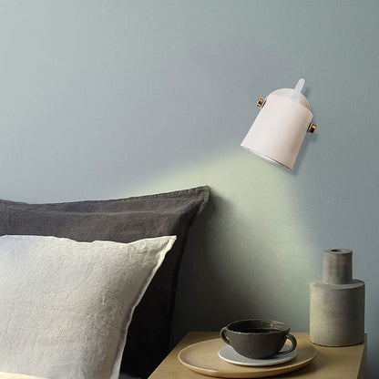 "Modern Plug-In Wall Sconce for Bedroom Headboard - White"