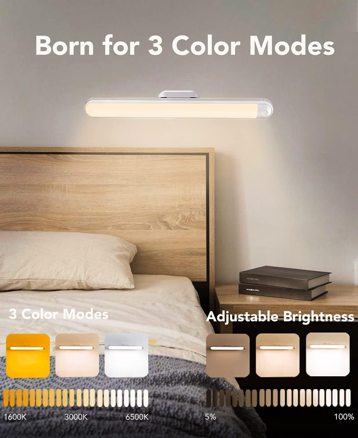 "3-in-1 Rechargeable Wireless Kids Night Light with 3 Color Modes"