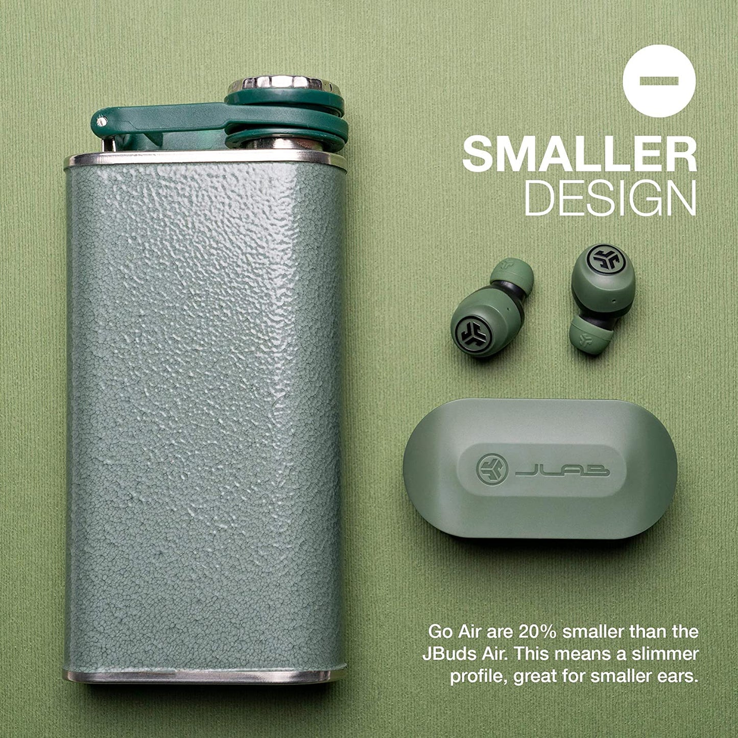 Green Go Air True Wireless Earbuds: Dual Connect, Sweat-Resistant, Bluetooth 5.0, 3 EQ Sound Settings