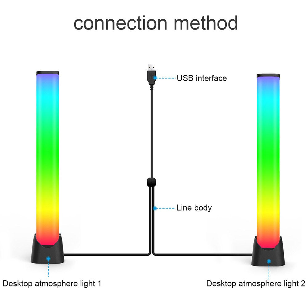 "Ultimate Smart LED Light Bars: Colorful Ambiance, Bluetooth Connectivity, Music Sync, and More!"